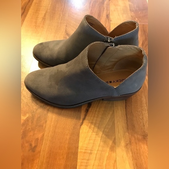 Lucky Brand Womens Suede Leather Upper Almond Toe Frankela Bootie Size 6.5 - Picture 3 of 13